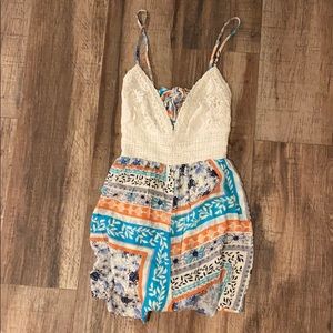 Never worn! Cute short romper